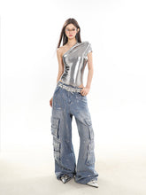 【24s February.】Spray-painted Multi-pocket Cargo Jeans ArtsKoreanMan