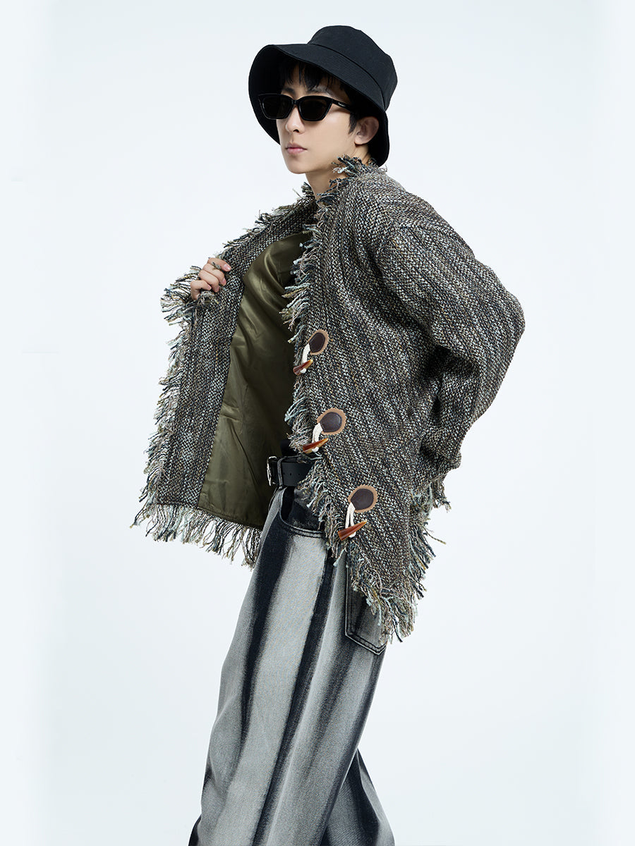 【23s September.】Vintage Braided Raw Trim Unisex Jacket -L ArtsKoreanMan