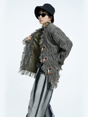 【23s September.】Vintage Braided Raw Trim Unisex Jacket -L ArtsKoreanMan