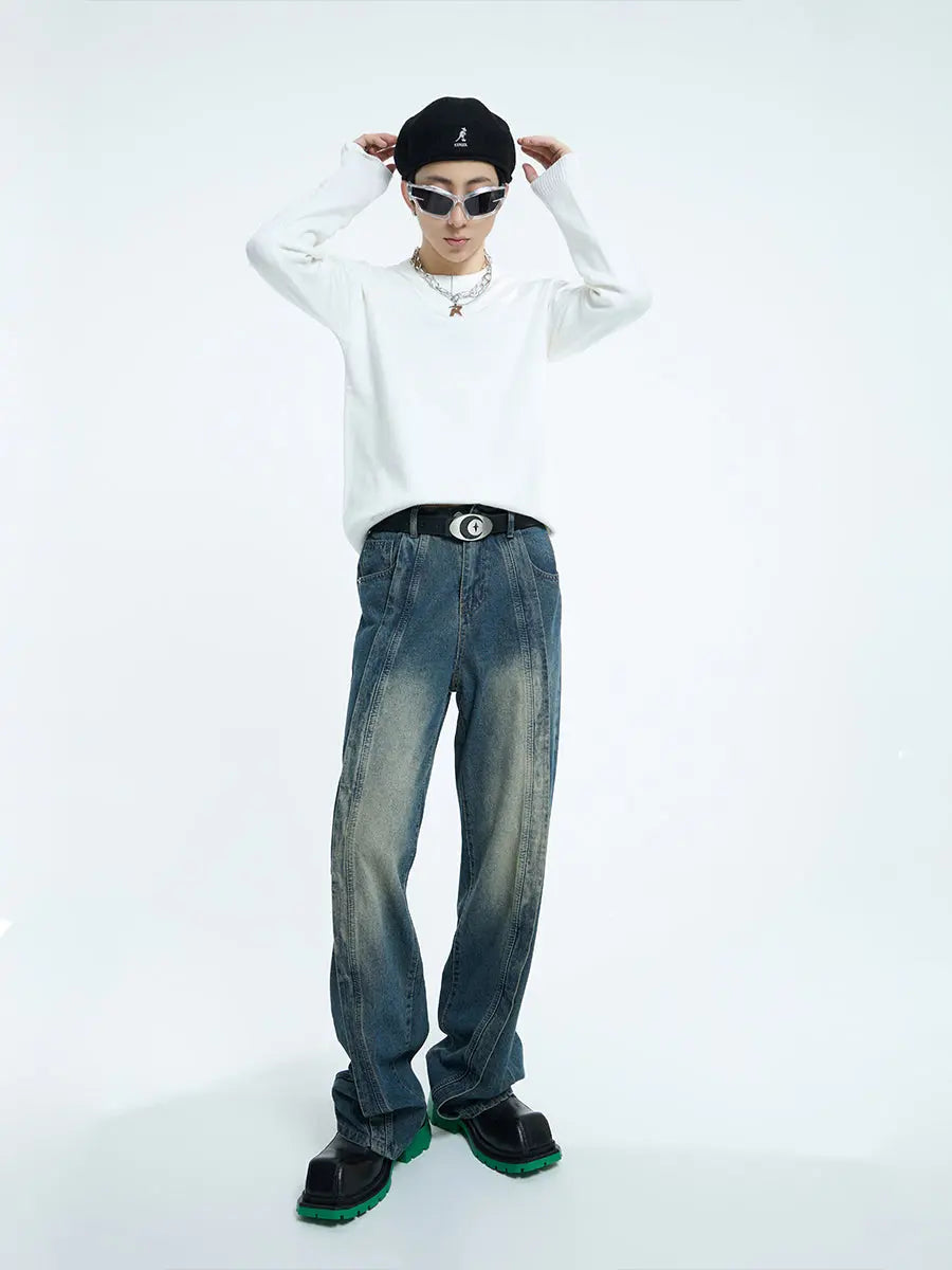 【23s September.】Hip-Hop Relaxed Straight Jeans ArtsKoreanMan