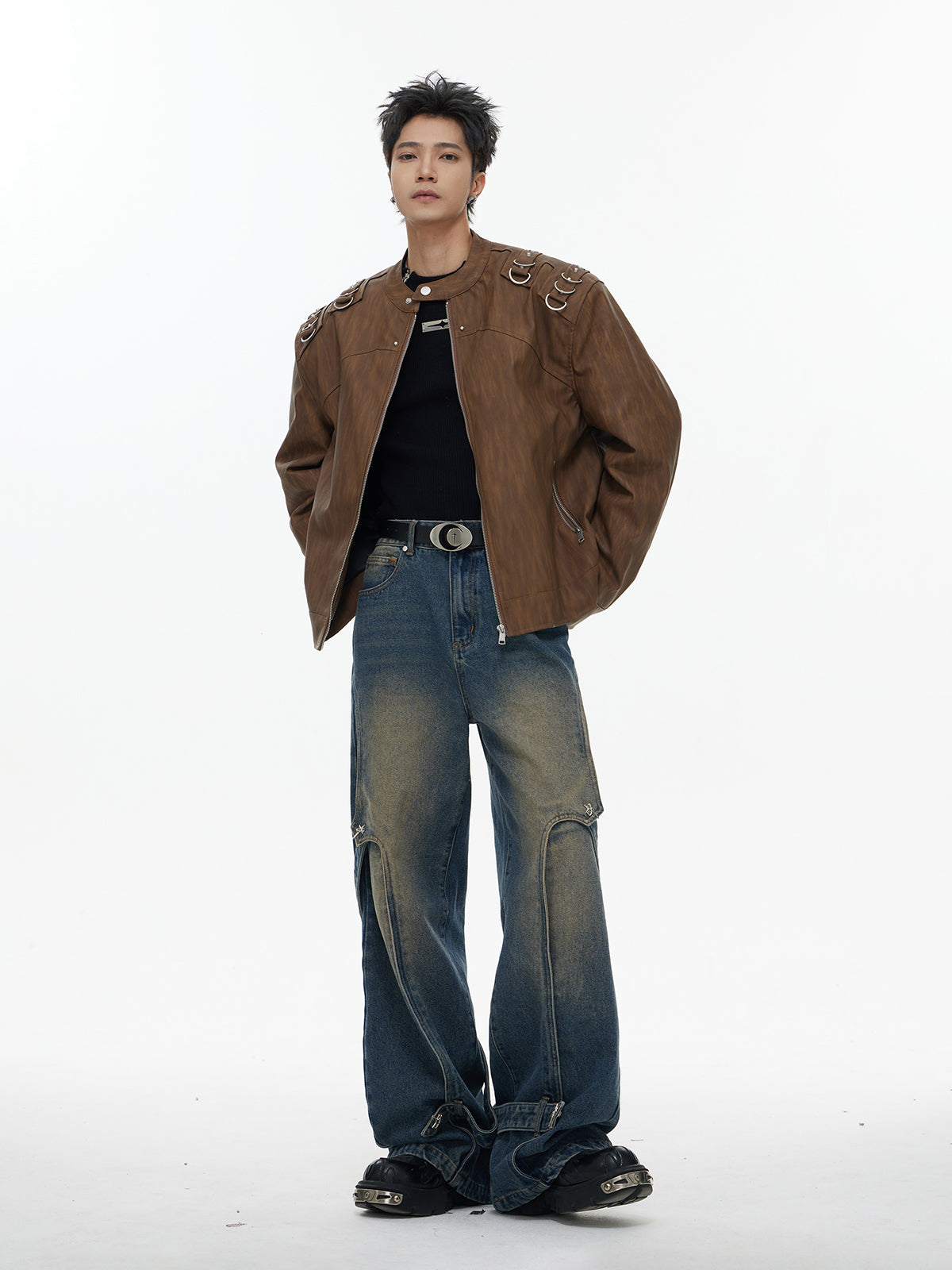 【24s April.】Distressed Washed Deconstructed Patchwork Jeans ArtsKoreanMan