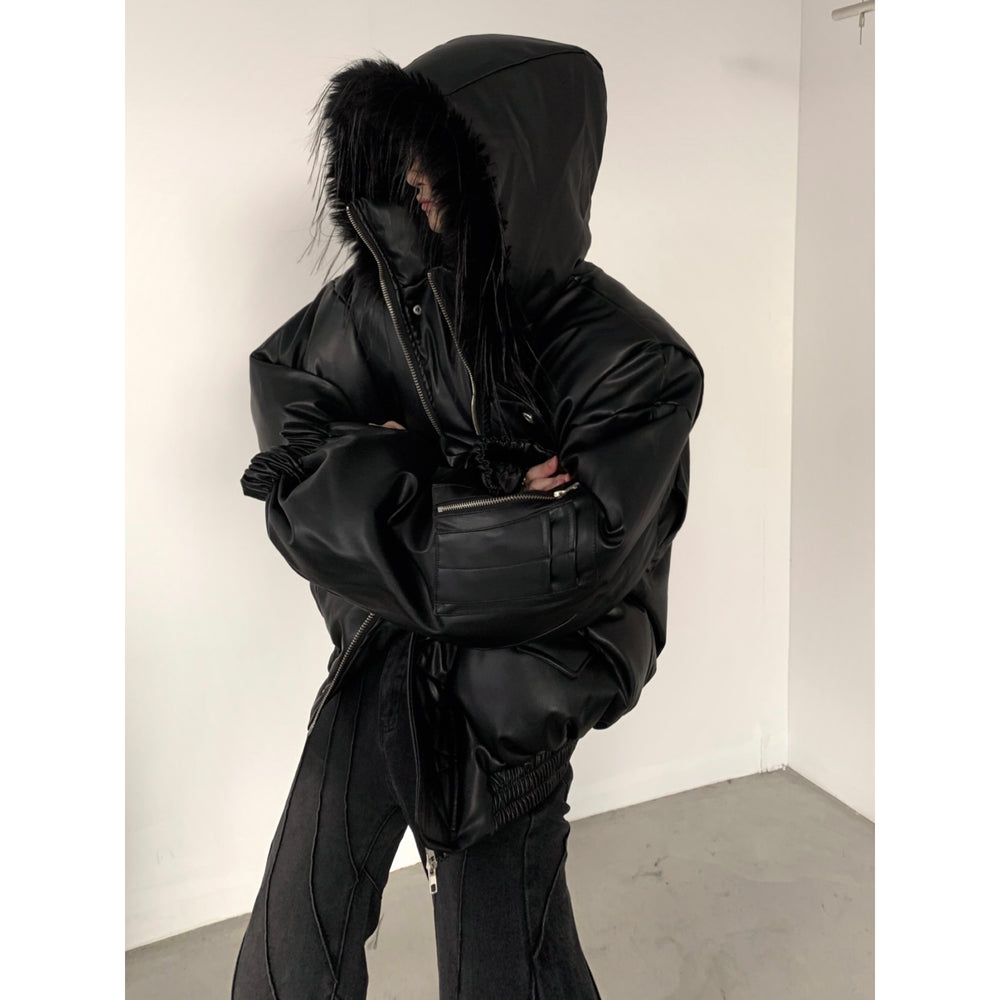 【23s December.】Big Fur Collar Hooded Niche Design Cotton Jacket ArtsKoreanMan