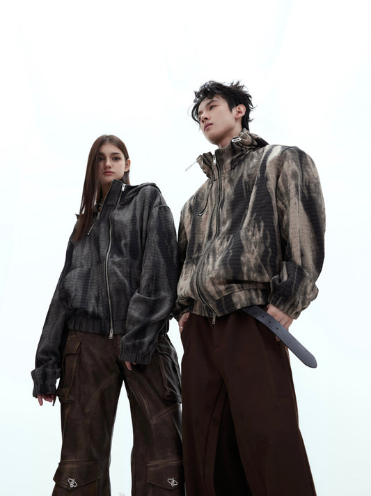 【24s January.】Retro Graffiti Metallic Hooded Sweatshirt ArtsKoreanMan