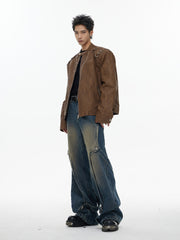 【24s April.】Distressed Washed Deconstructed Patchwork Jeans ArtsKoreanMan