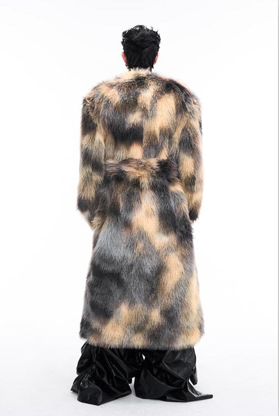 【24s Dec.】Luxurious Faux Mink Fur Coat(Send Scarf) ArtsKoreanMan