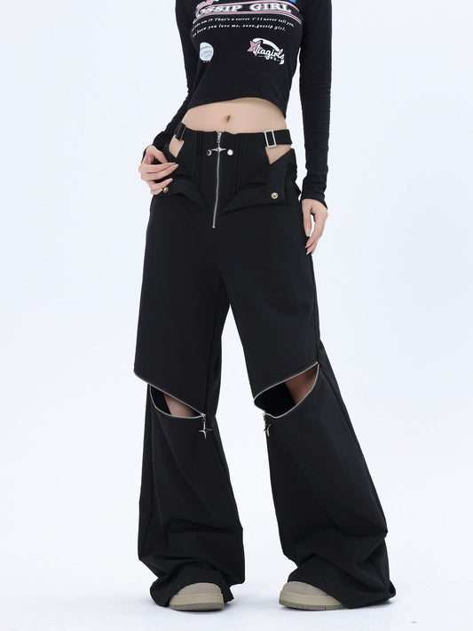 【23s October.】Hollow Zipper Design Trousers ArtsKoreanMan