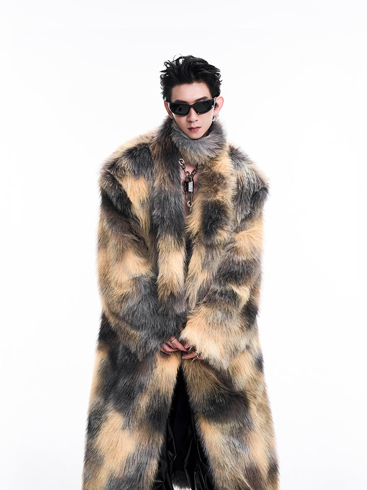 【24s Dec.】Luxurious Faux Mink Fur Coat(Send Scarf) ArtsKoreanMan
