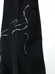 【25s Feb.】Beaded Snake Loose High-end Wide-leg Pants