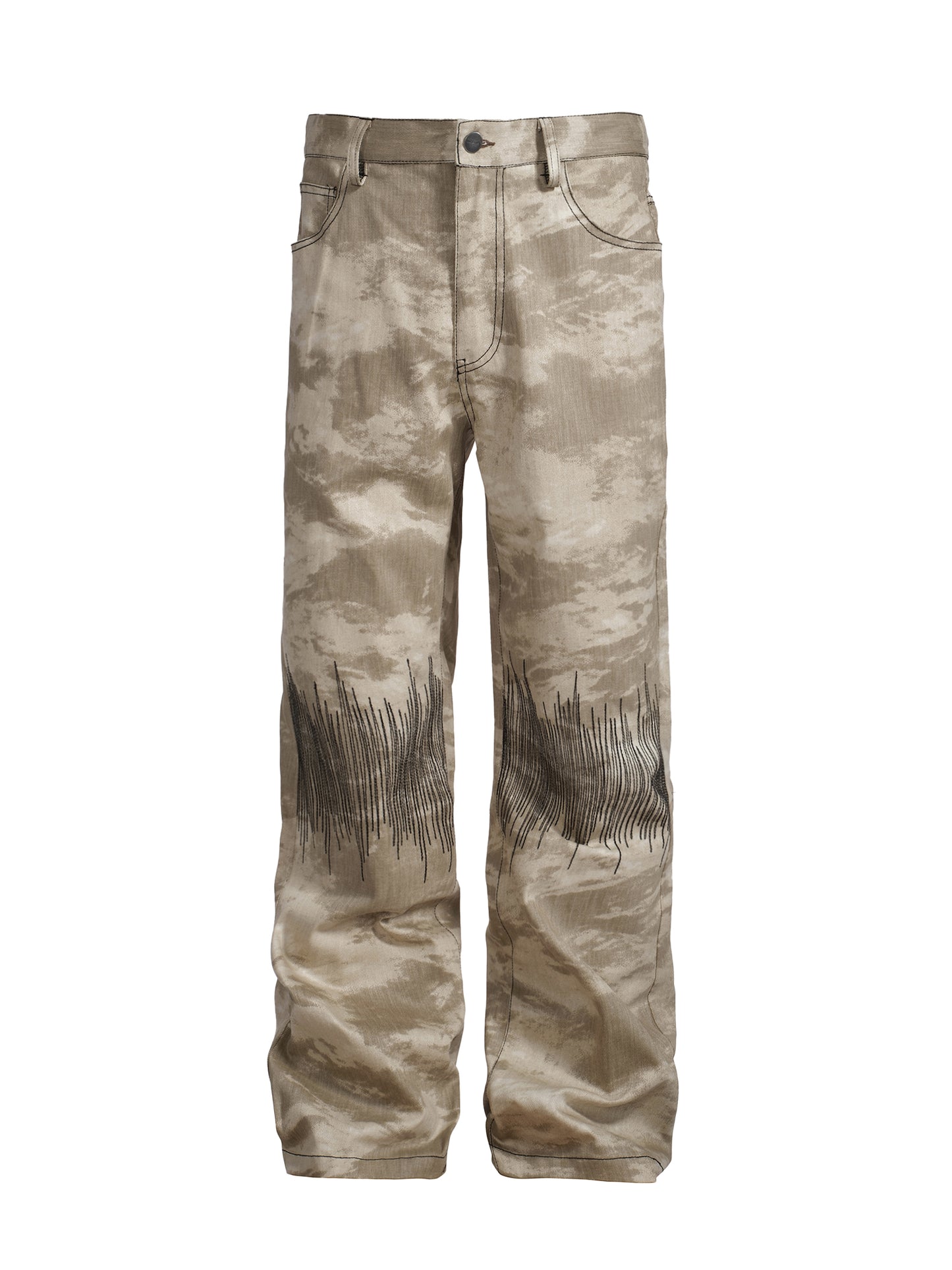 【25s Feb.】Camouflage American Embroidery Casual Pants