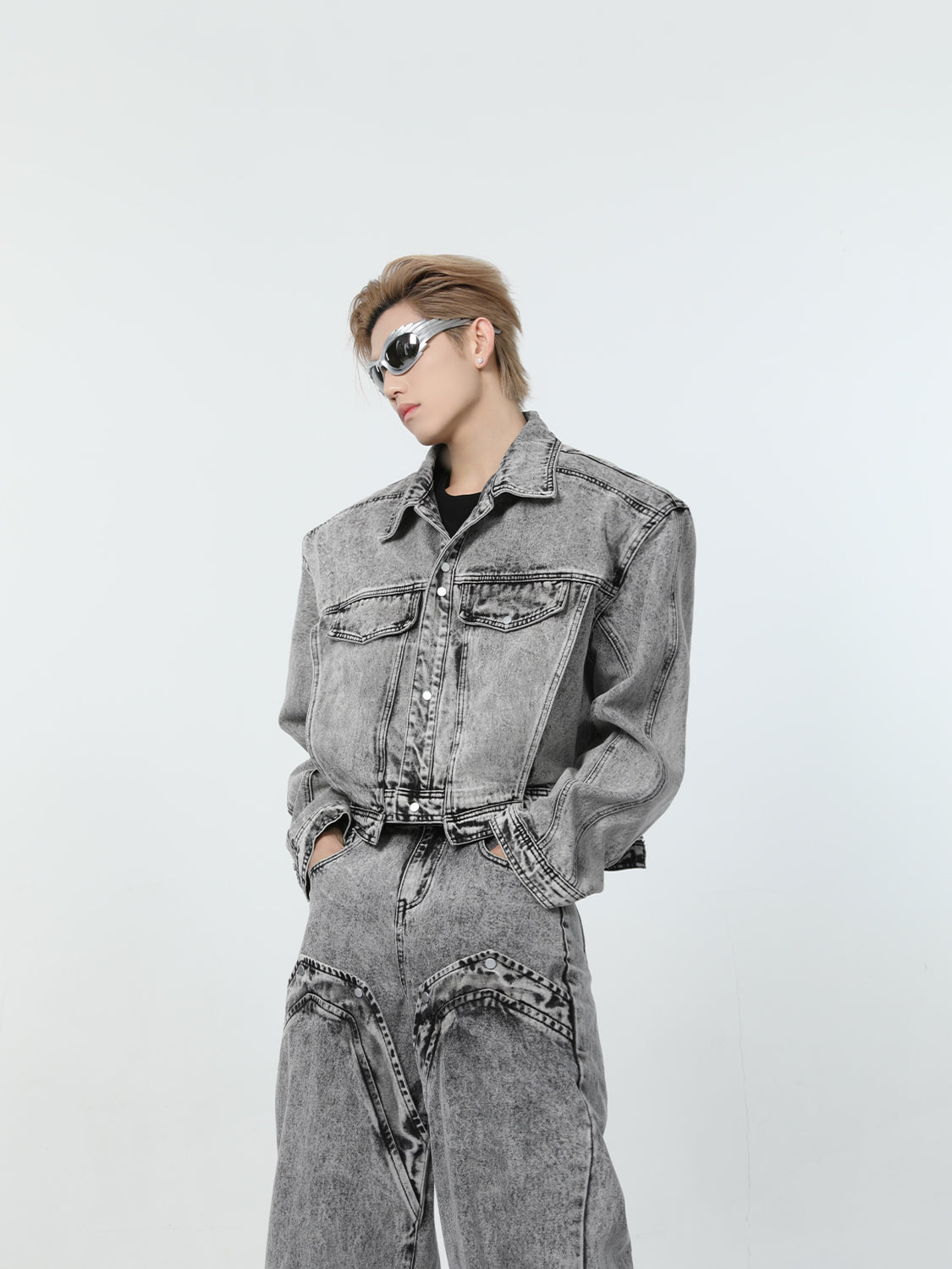 【24s March.】Retro Distressed Simple Denim Suit ArtsKoreanMan