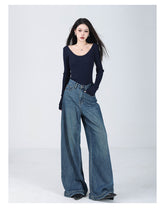 【24s Sep.】American Blue Loose Wide Leg Jeans ArtsKoreanMan