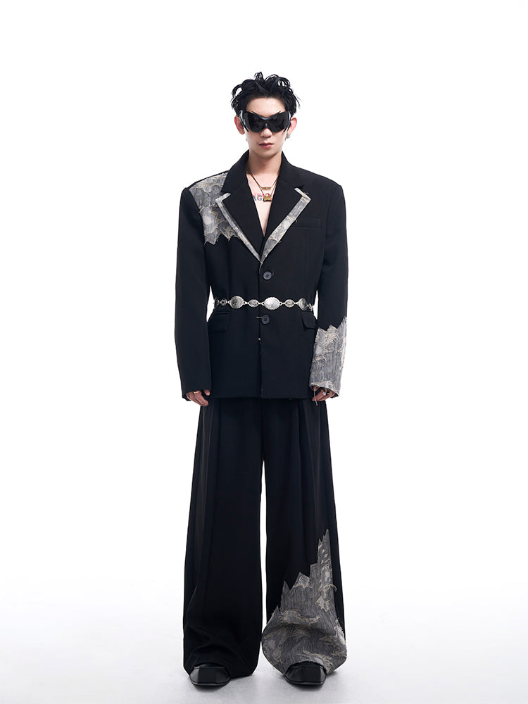 【25s Jan.】Lace Stitching High-end Double-breasted Suit