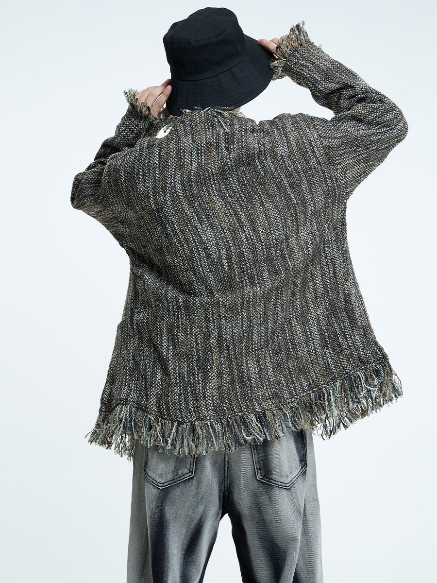 【23s September.】Vintage Braided Raw Trim Unisex Jacket -L ArtsKoreanMan