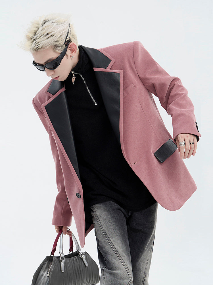 【24s Aug.】Retro High-grade Brushed PU Suit ArtsKoreanMan