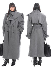 【25s Jan.】Vintage Long Herringbone Wool Coat