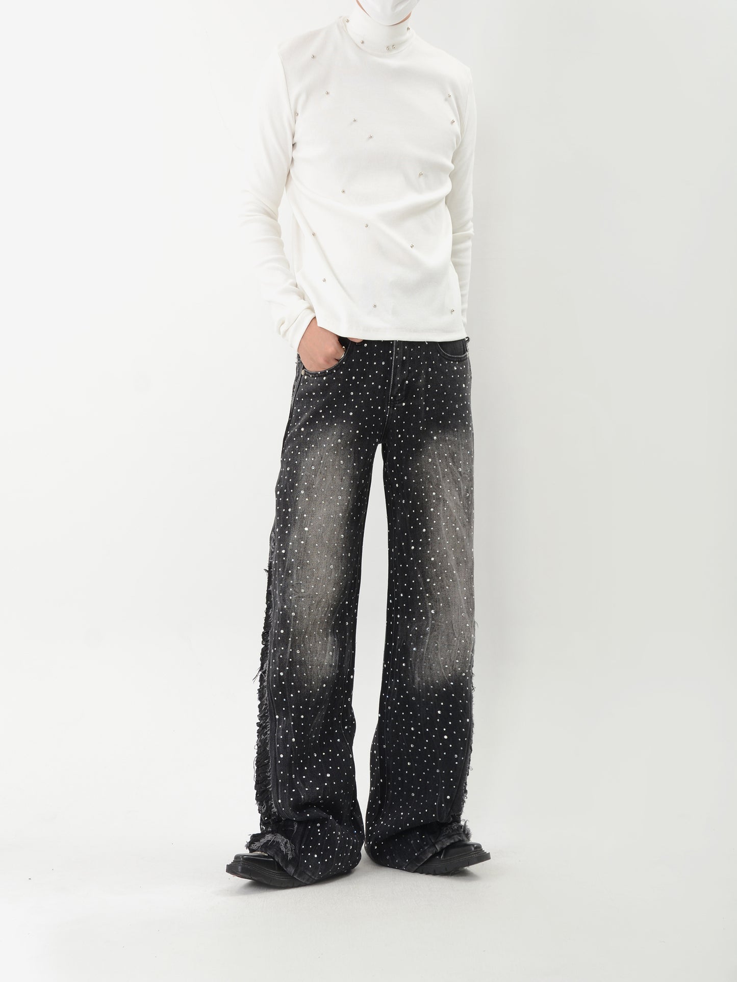 【24s Nov.】Metallic Pearl Embellished Bottoming Shirt ArtsKoreanMan