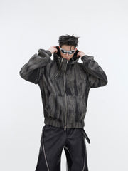 【24s January.】Retro Graffiti Metallic Hooded Sweatshirt ArtsKoreanMan