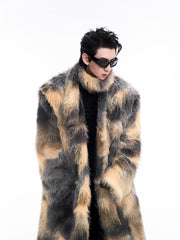 【24s Dec.】Luxurious Faux Mink Fur Coat(Send Scarf) ArtsKoreanMan