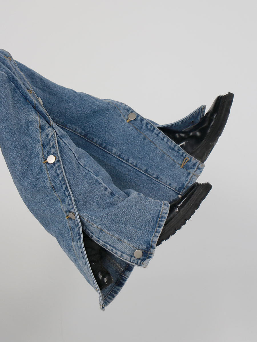 【25s Jun.】Metal Button Wide-leg Jeans