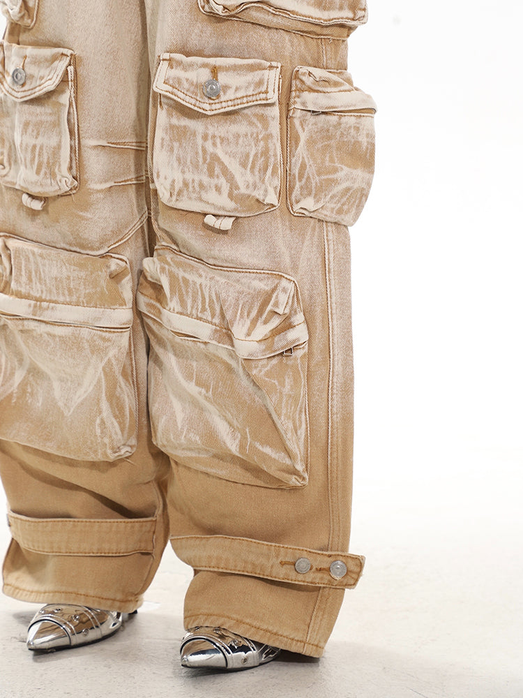 【23s December.】Washed Distressed Gradient Cargo Pants ArtsKoreanMan