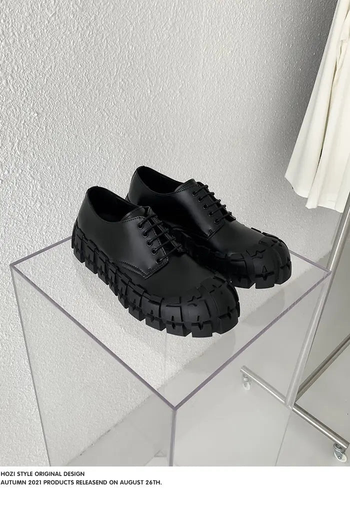 【New】Toothed Leather Shoes ArtsKoreanMan