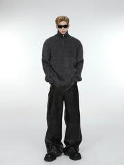 【24s Dec.】Half-Zip High Neck Knit Sweater ArtsKoreanMan