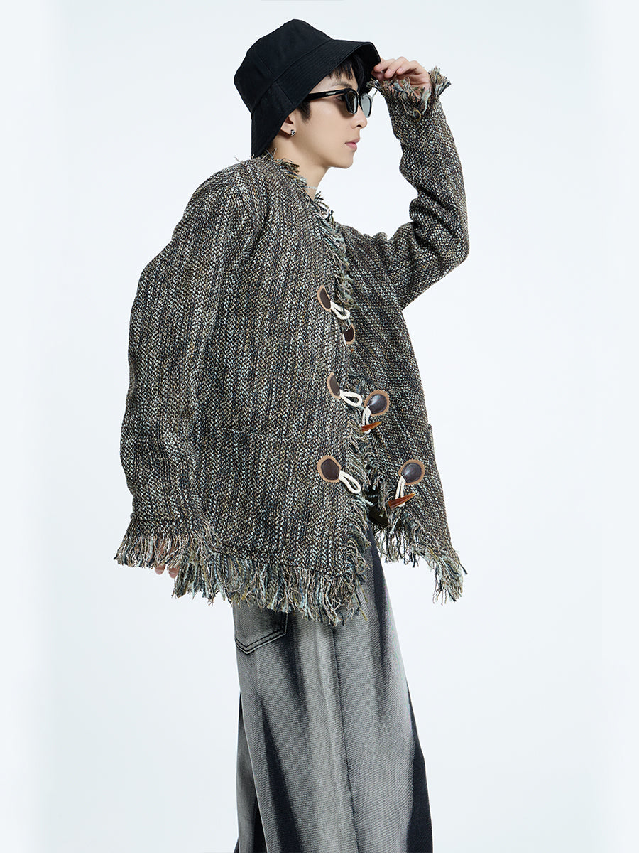 【23s September.】Vintage Braided Raw Trim Unisex Jacket -L ArtsKoreanMan