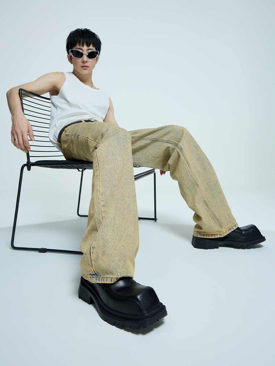 【23s September.】Distressed Denim Jacket + Washed Jeans Set -M ArtsKoreanMan