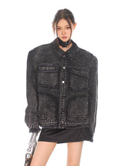 【24s Oct.】Vintage Washed Distressed Denim Jacket ArtsKoreanMan