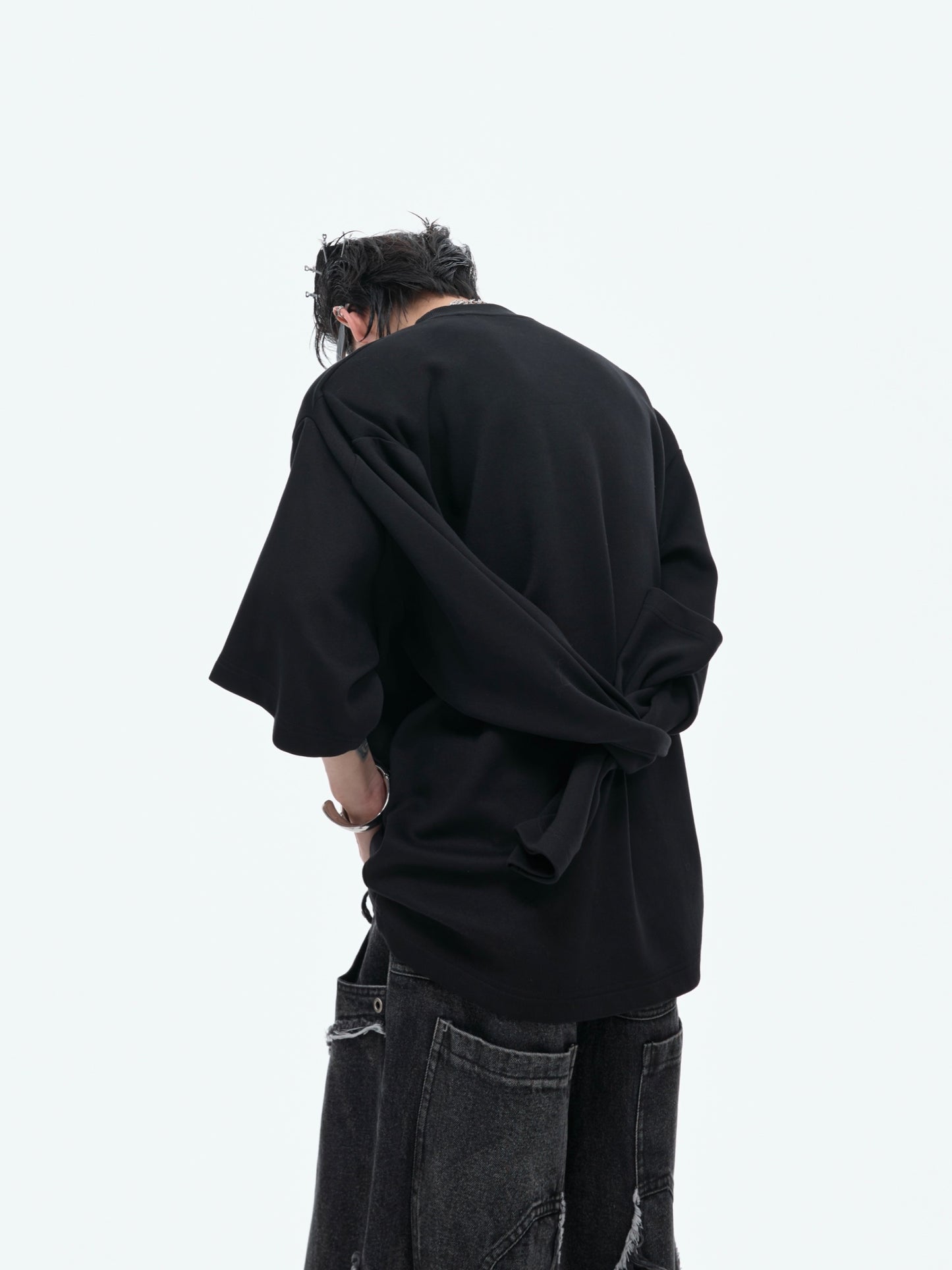 【24s Oct.】Double-layered Round-neck Simple Sweatshirt ArtsKoreanMan