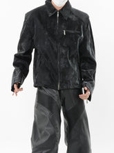 【24s Sep.】PU Leather Patchwork Jacket ArtsKoreanMan