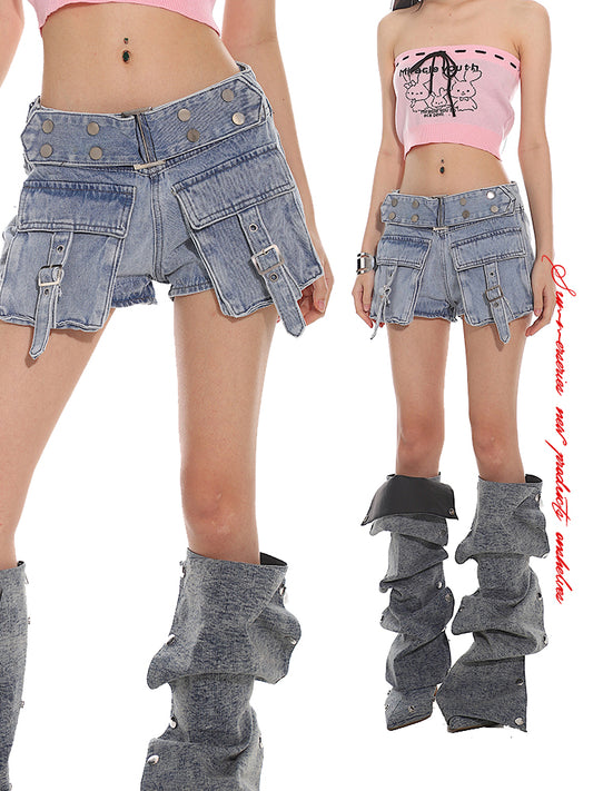 【24s Nov.】Pocketed Distressed Denim Shorts ArtsKoreanMan