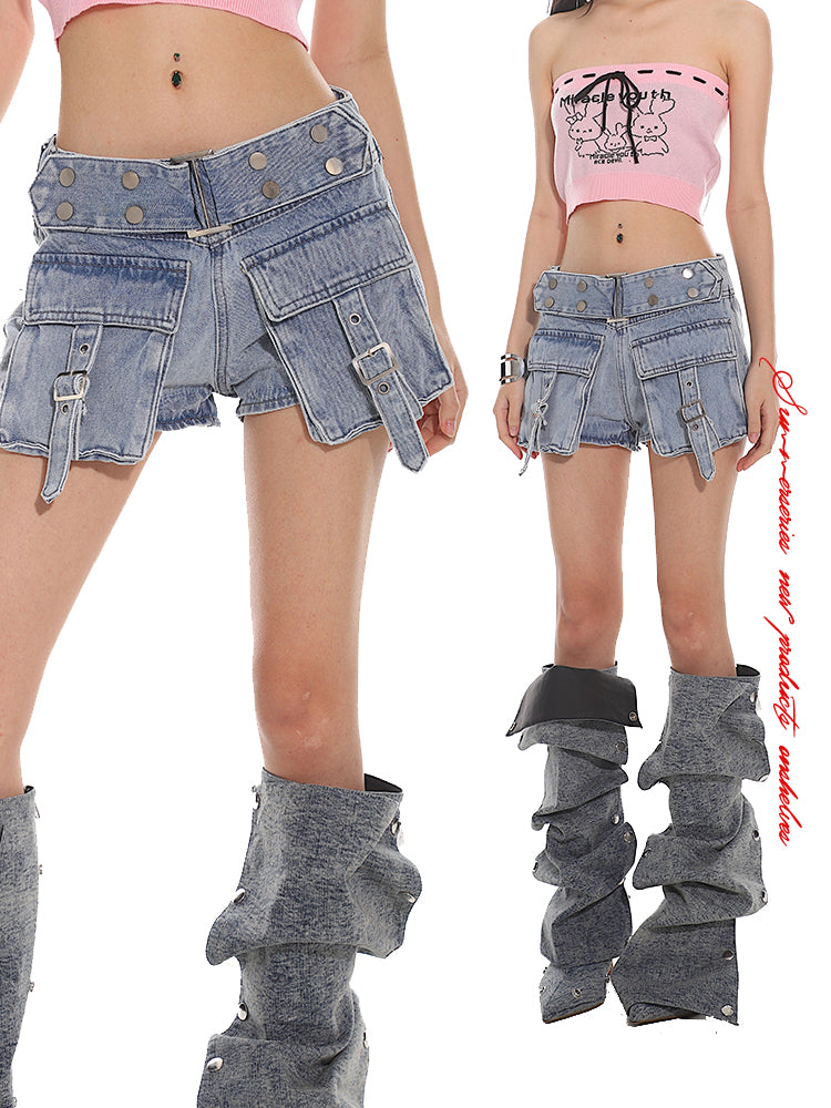 【24s Nov.】Pocketed Distressed Denim Shorts ArtsKoreanMan