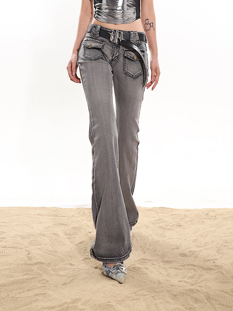 【24s January.】Smoke Gray Washed Distressed Stretch Jeans ArtsKoreanMan