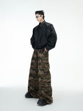 【25s Feb.】Retro Camouflage Wide Leg Cargo Pants