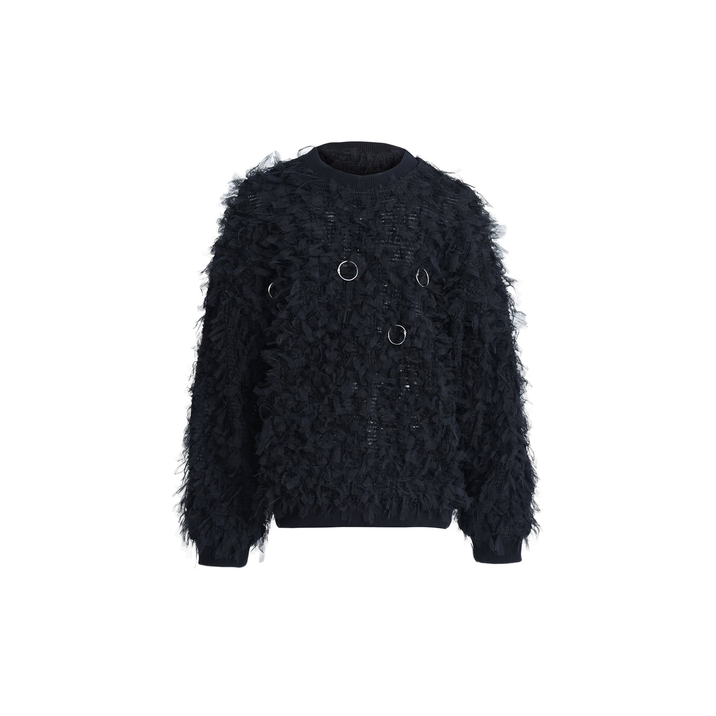 【24s Nov.】Metal Ring Petal Fragments Crew Neck Sweatshirt ArtsKoreanMan
