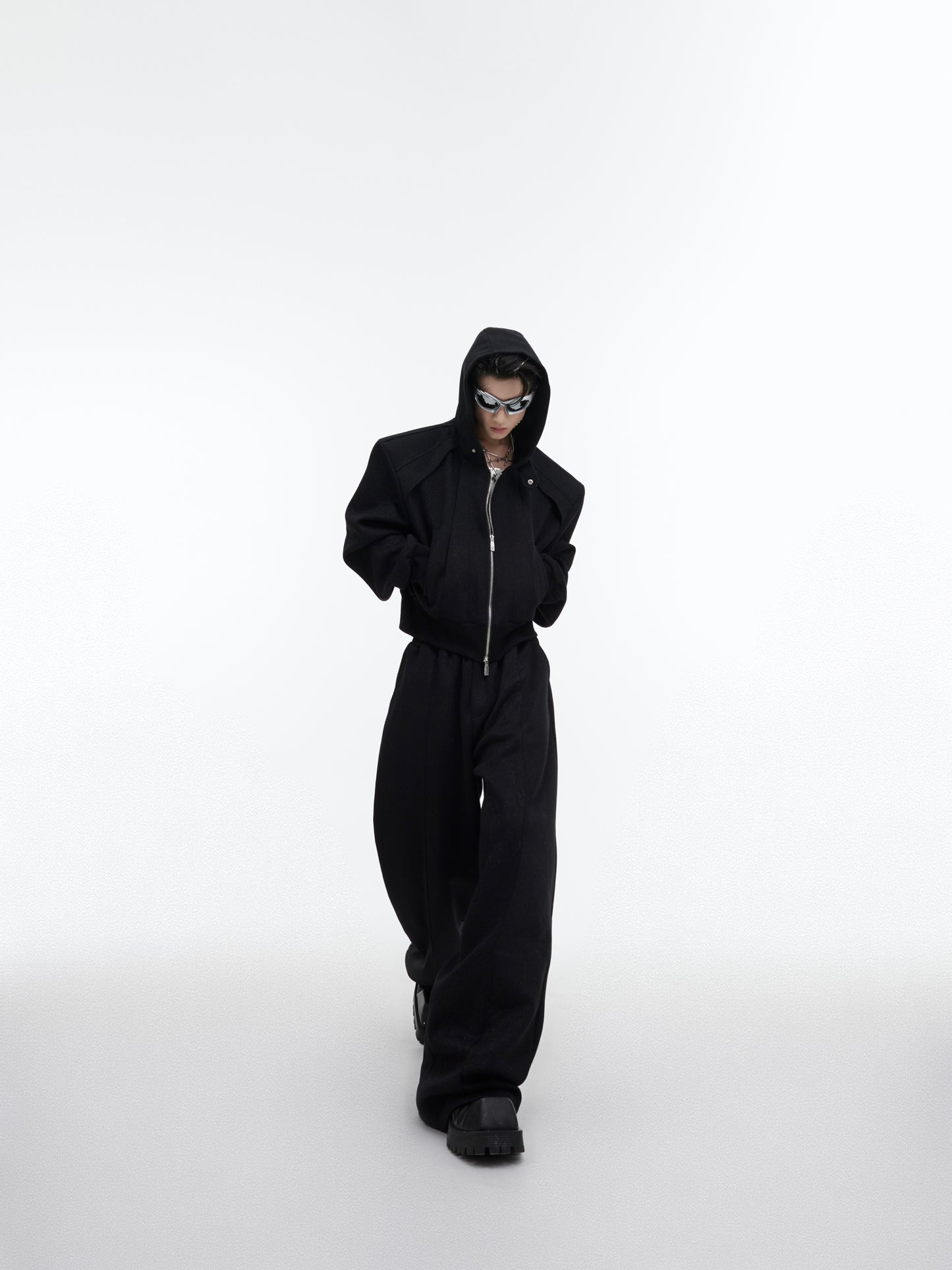 【23s October.】Fine Sparkly Hooded Sweatshirt Set ArtsKoreanMan