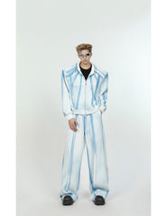 【24s June.】Tie-dyed Gradient Casual Jacket + Straight Wide-leg Pants ArtsKoreanMan