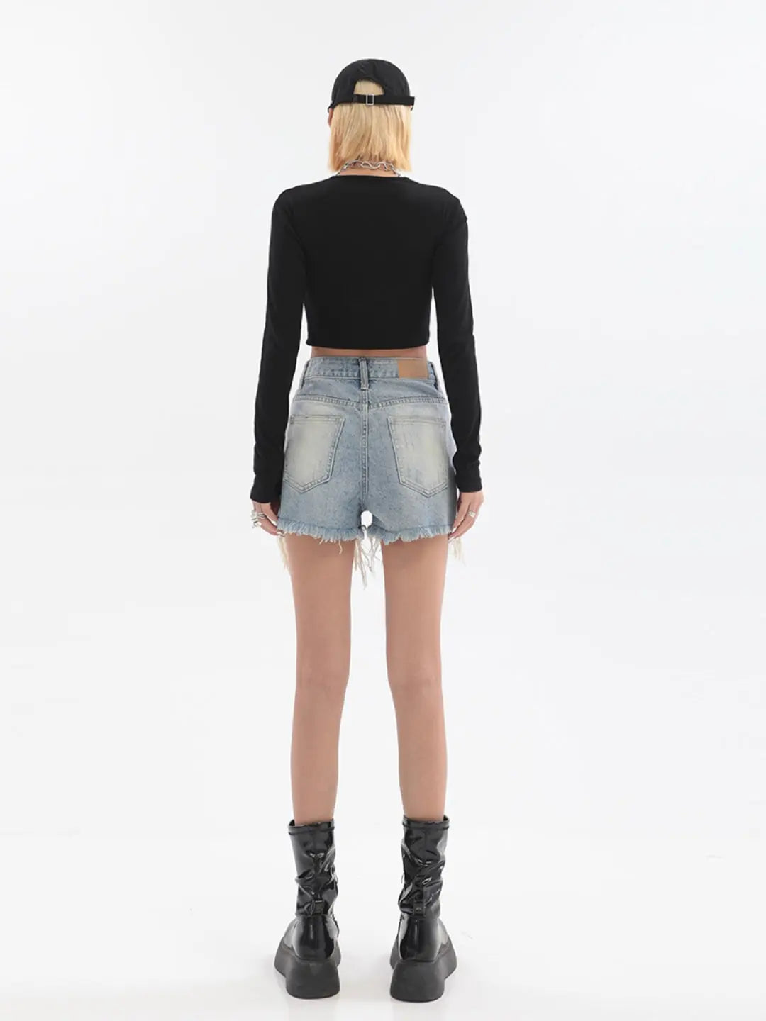 【23s July.】High Waist Ripped Shorts ArtsKoreanMan