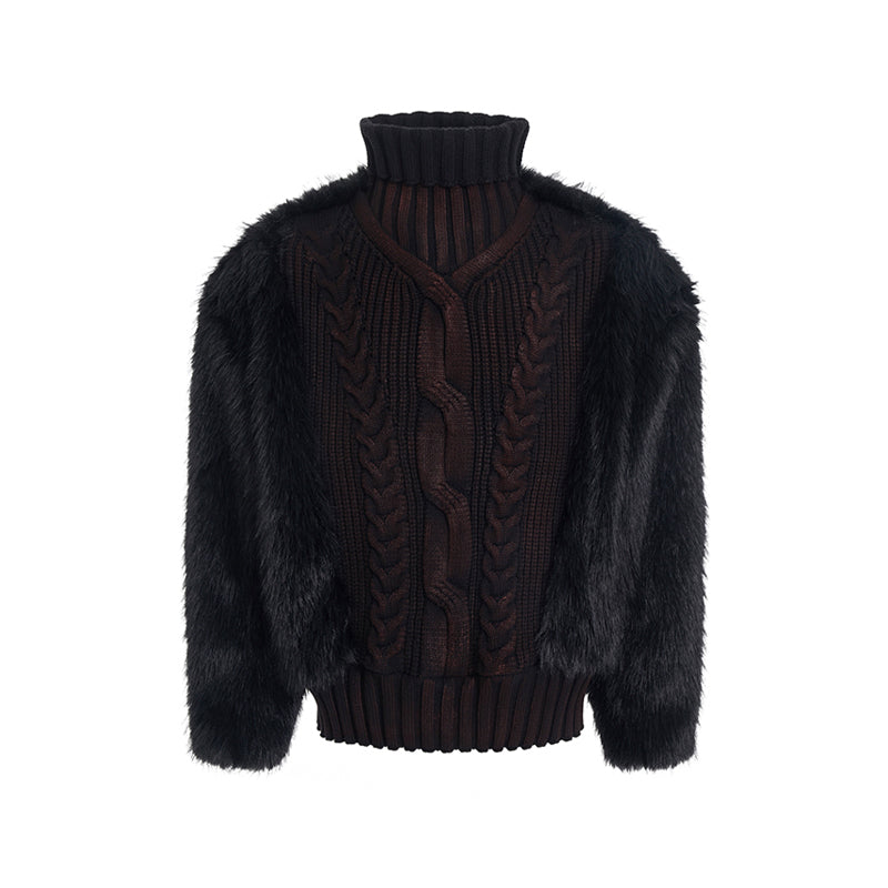 【24s Dec.】Fur Collar Knit Sweater ArtsKoreanMan