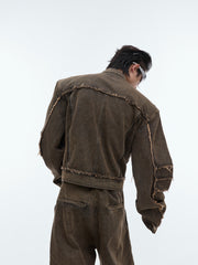 【24s Sep.】Metal Tassel Distressed Washed Denim Suit ArtsKoreanMan