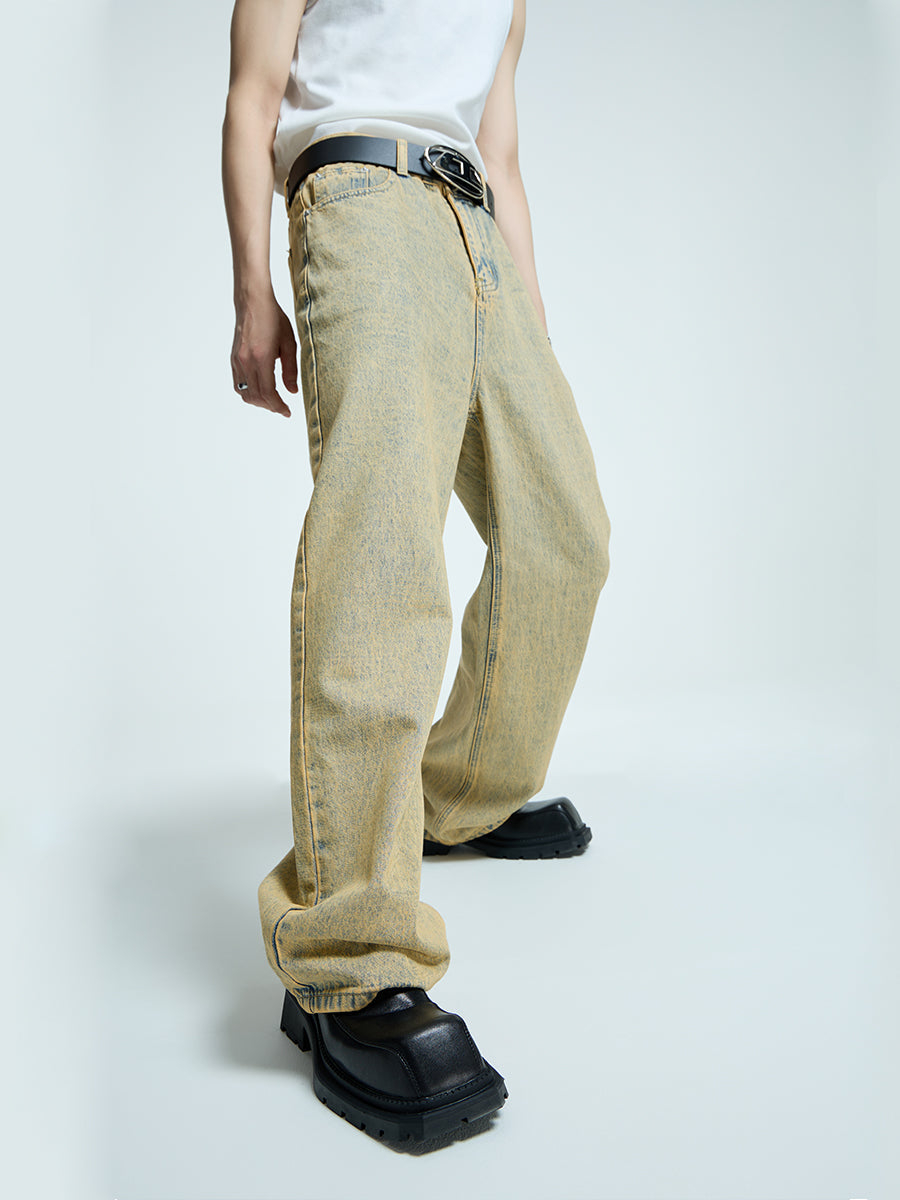 【23s September.】Distressed Denim Jacket + Washed Jeans Set -M ArtsKoreanMan
