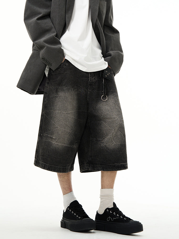 【24s April.】Loose Bf Lazy Style Short Jeans ArtsKoreanMan