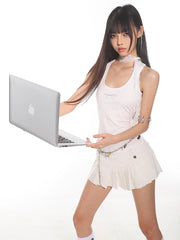 【24s Aug.】BM Style Lace I-shaped Ribbon Vest ArtsKoreanMan