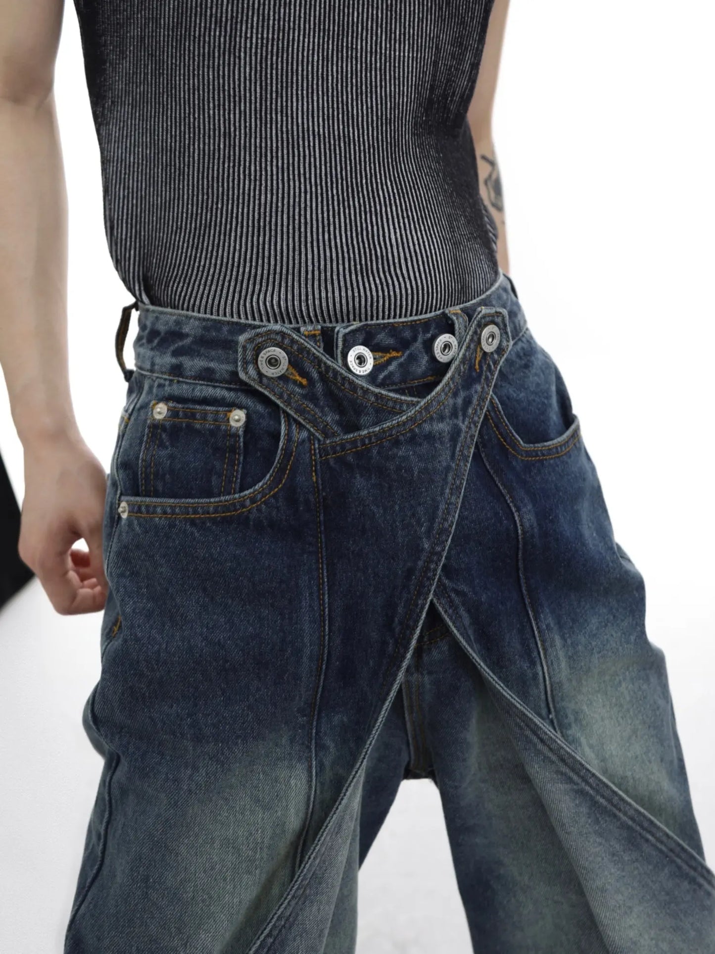 【23s Jun.】Distressed Wide Leg Jeans ArtsKoreanMan
