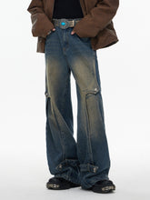 【24s April.】Distressed Washed Deconstructed Patchwork Jeans ArtsKoreanMan