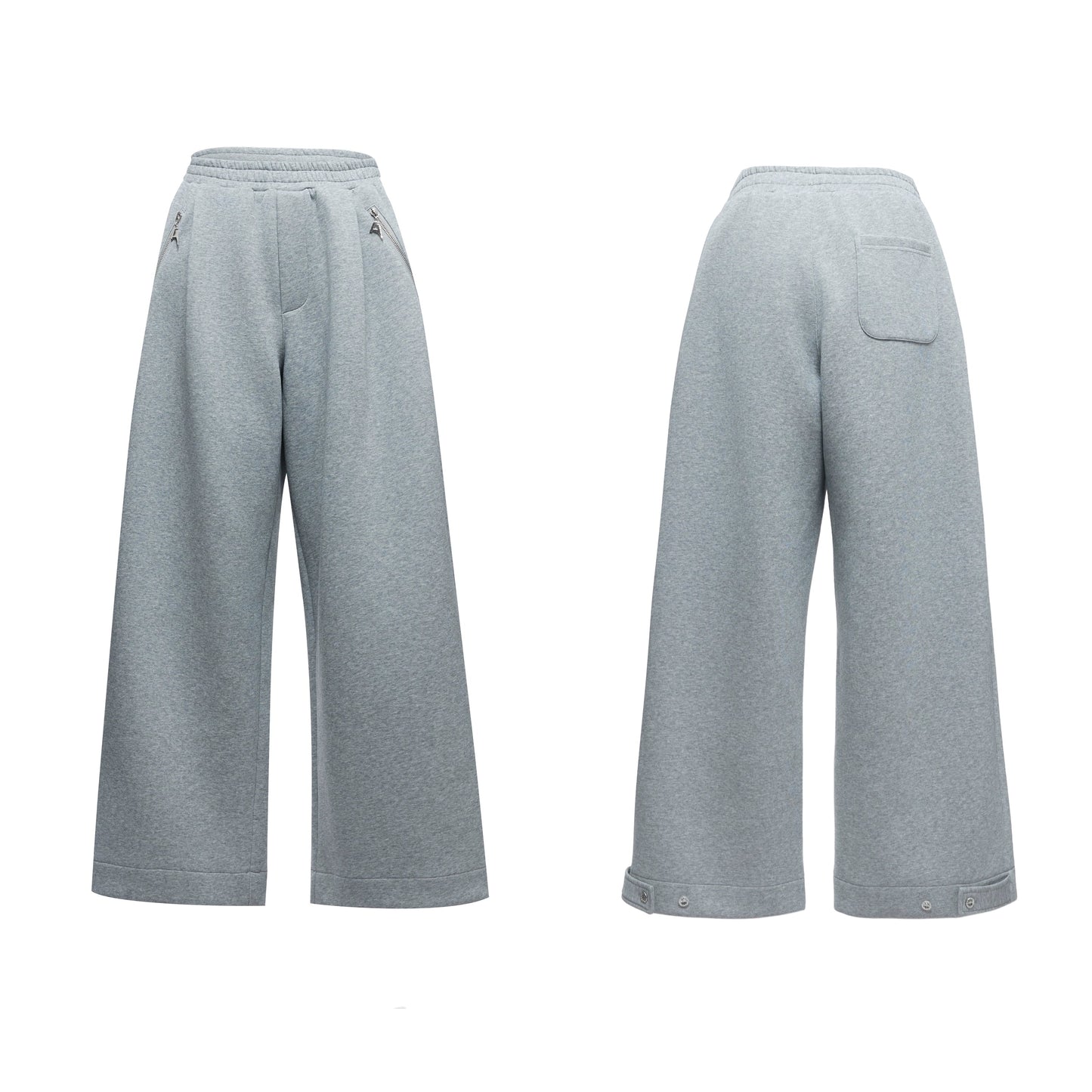 【25s Aug.】Faux Two-Piece Mock Neck Zip Hoodie & Sweatpants Set