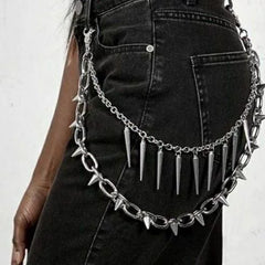 Gothic Studded Cross Waist Chain