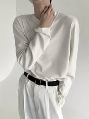 【25s Jul.】Soft Relaxed Solid Long-Sleeve