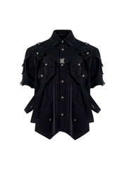 【25s Jun.】Dark Pioneer Lace-Up Short Sleeve Jacket